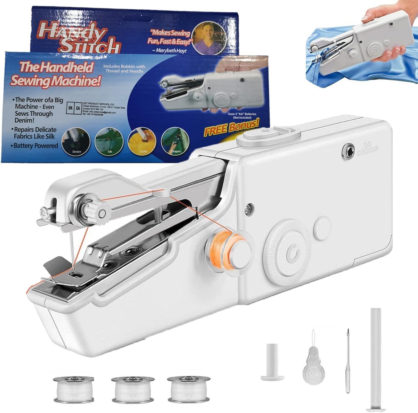 Sewing Machine, Handheld Cordless Portable Sewing Machine, Mini Sewing Machine Suitable for Beginners and Professionals to Use at Home, Dormitory or while raveling By Way Traders