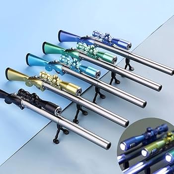 Gun-Shaped Gel Pen | Premium Metal Body Smooth Writing Pen | Unique Stationery Gift For Students, Kids & Collectors