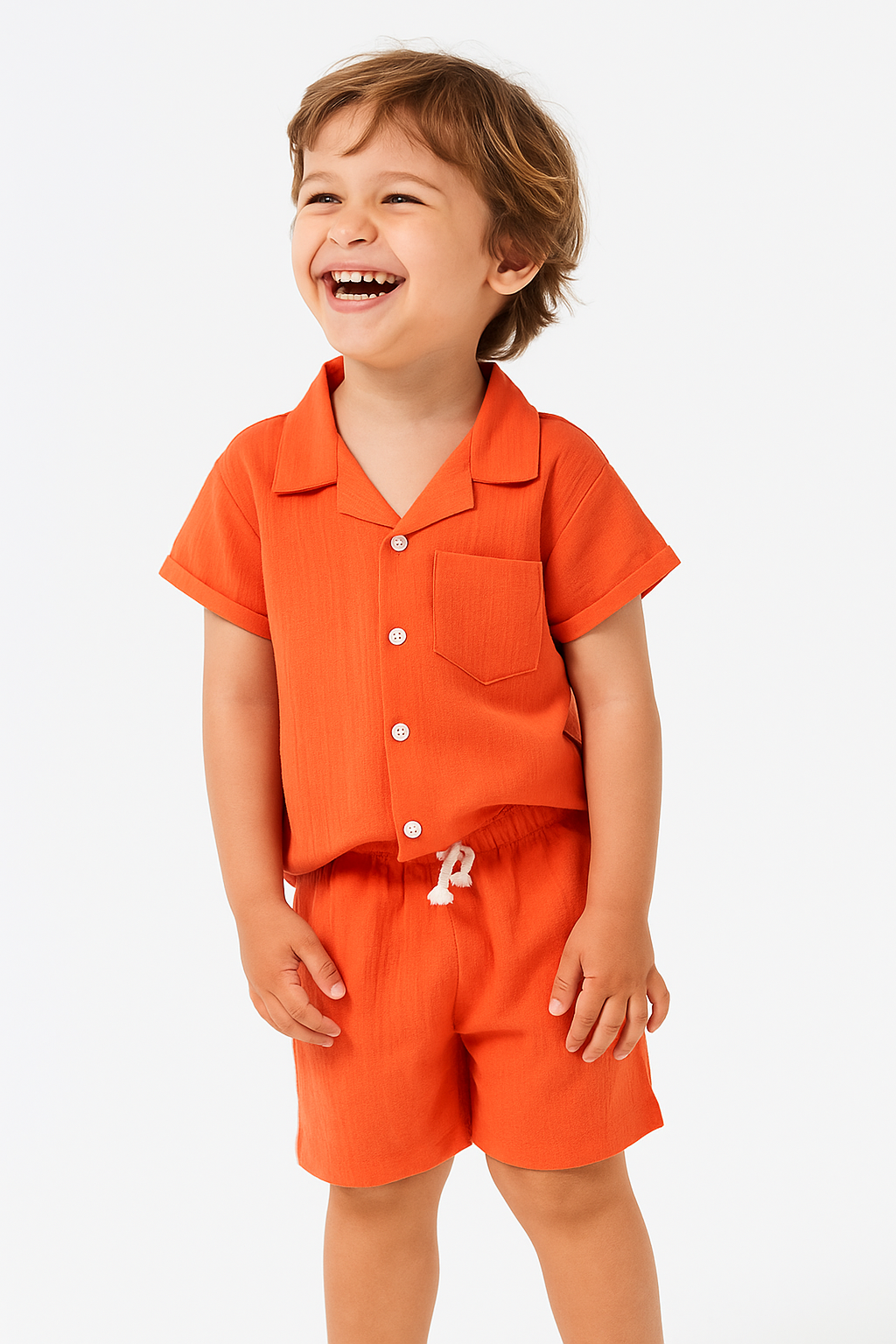 Boys Classic Half Sleeves Woven Suit – Stylish Summer Outfit