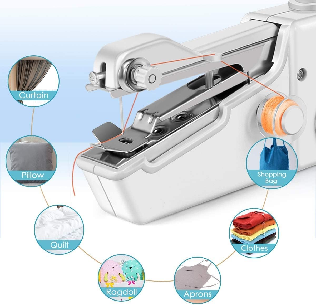 Sewing Machine, Handheld Cordless Portable Sewing Machine, Mini Sewing Machine Suitable for Beginners and Professionals to Use at Home, Dormitory or while raveling By Way Traders