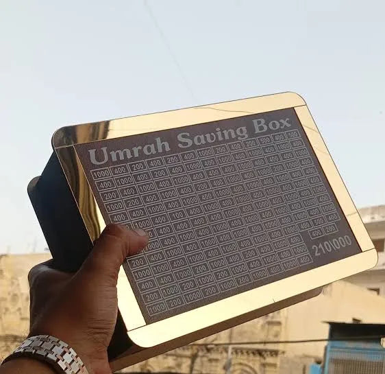 Umrah Saving Box - Wooden Islamic Money Saving Box 280 Day Umrah Saving Box Plan Turning Your Dreams Into Reality
