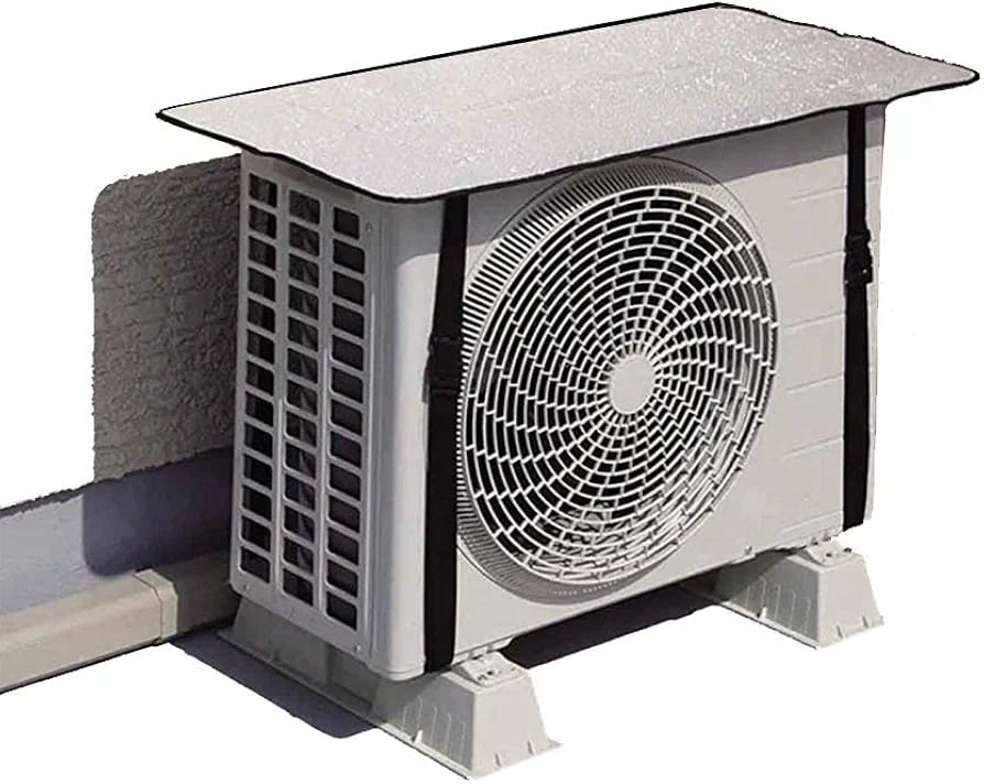 Aluminum foil Ac Outdoor Unit Protector From Heat And Water Proof Air Conditioner Outdoor Protection Cover with Length Adjustable