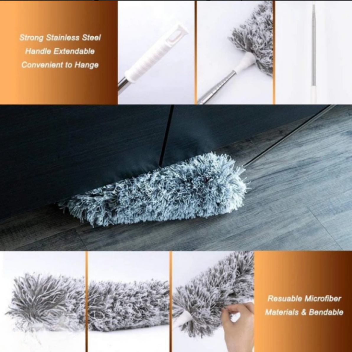 Extendable Telescope Microfibre Duster with Extra Long Pole