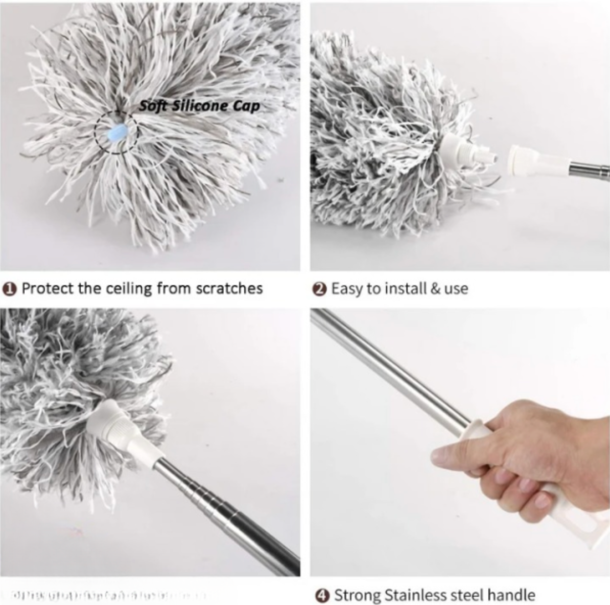 Extendable Telescope Microfibre Duster with Extra Long Pole