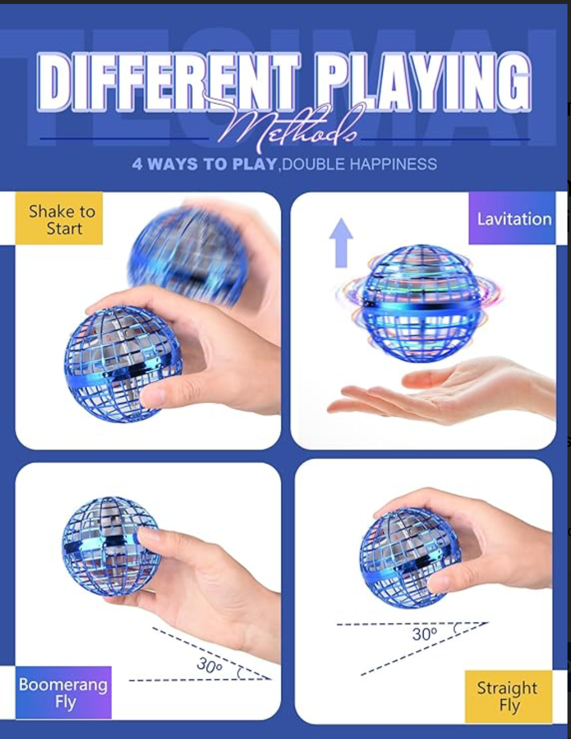 Flying Nova Pro Spinner Fidget Toys Flying Ball Toy Controllable Magic Ball Child Gift Kids Toy (random Color)