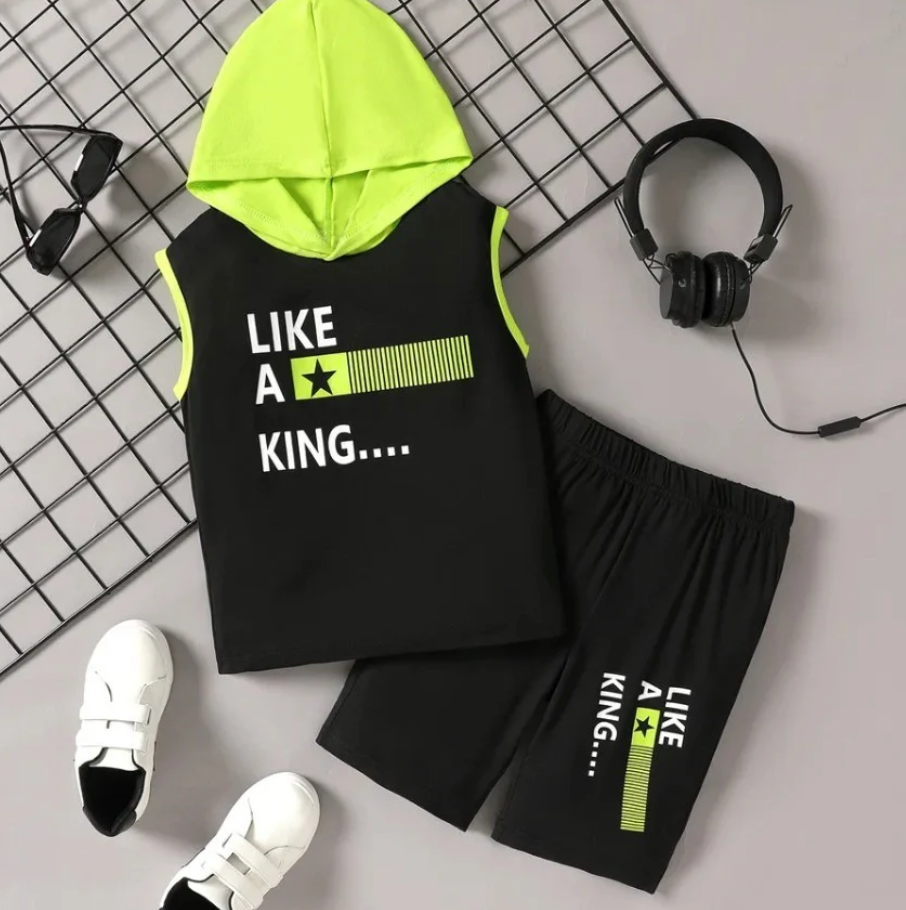 Boys Hood shirt (Like a King) set