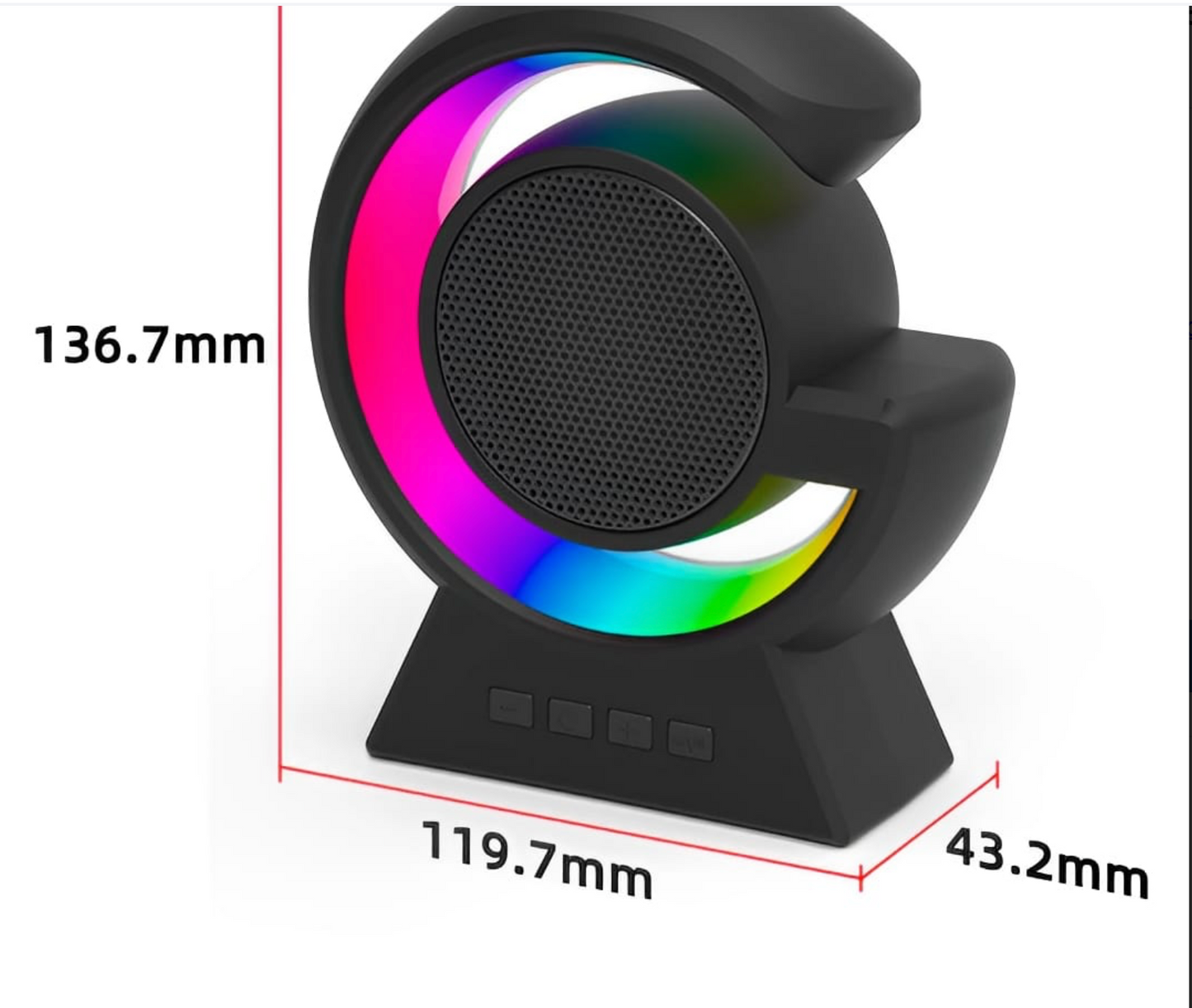 BX-39 Mini G Portable Wireless Bluetooth 5.3 Speaker With RGB Lights & Wireless Charging | Bedside Lamp & Compact Stereo Sound