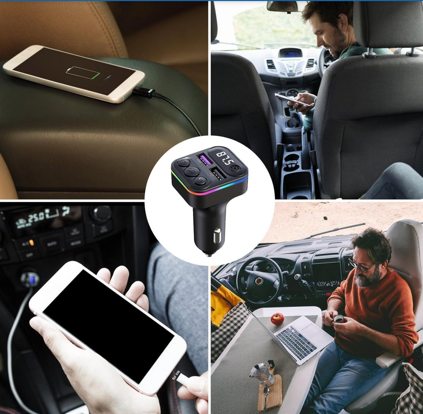 X8 Multifunctional Car MP3 Player | Wireless FM Transmitter & Car MP3 Modulator | Dual USB Fast Charging 3.1A | Car Accessories