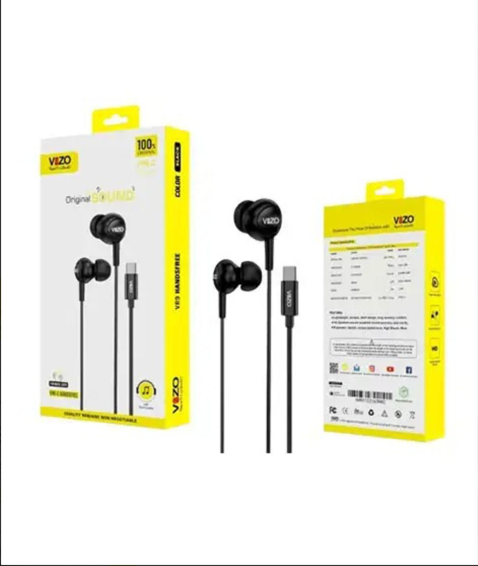 VR9-C Handsfree – Premium Type-C Wired Earphones | High-Quality Hands-Free for Android & Mobile Phones | Crystal Clear Sound | Comfortable Fit
