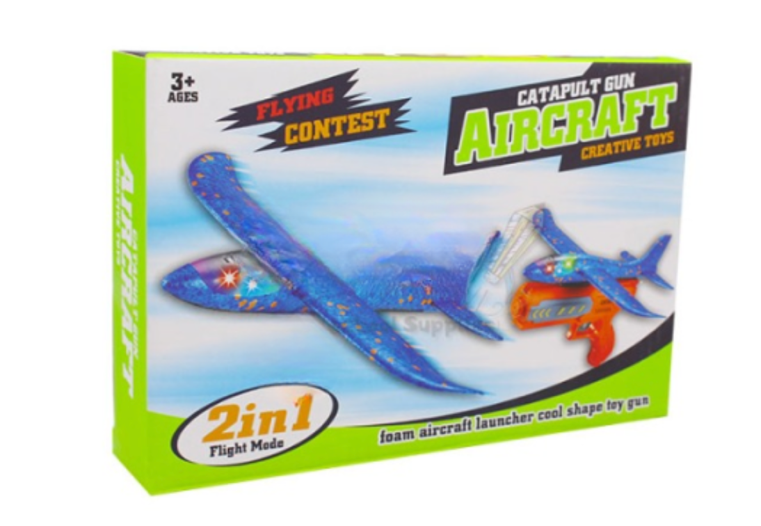Airplane Launcher Gun Toy for Kids ✈️🔫 | Cool Outdoor Flying Aircraft Shooter (Random Color)