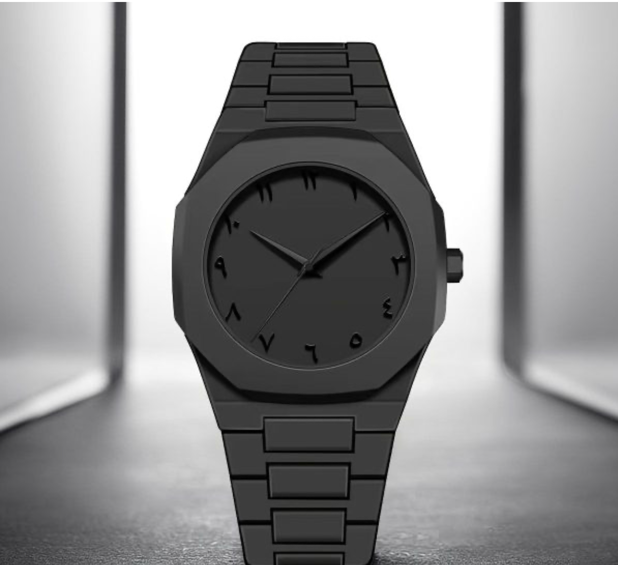 Full Black Aura Quartz Watch for Men – Stylish Analog Watch for Boys – Premium Quality Lightweight Black Wrist Watch – Best Fashion Watch for Men