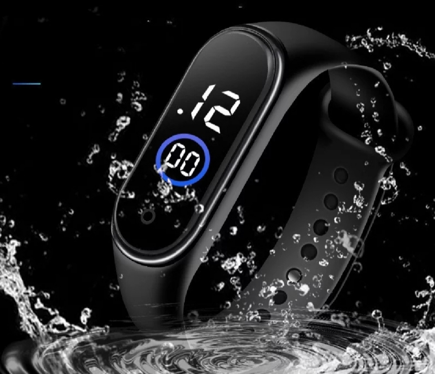 Digital LED Sports Watch – Unisex Waterproof Fashion Rubber Wrist Band – Cell Operated Watch for Men & Women