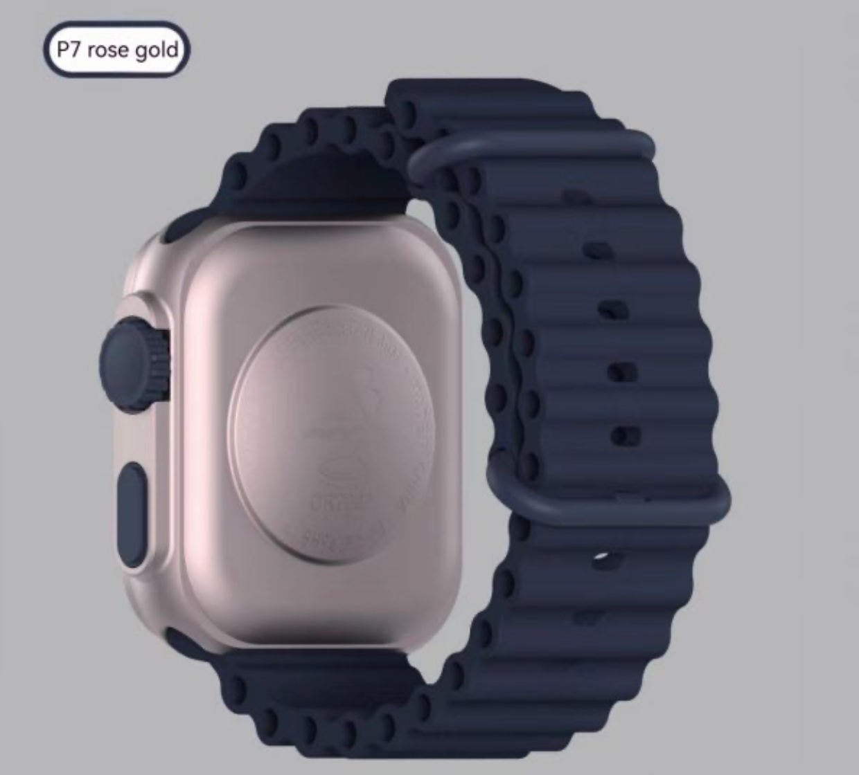 P7 Rose Gold LED Electronic Watch | Stylish Marine Band Digital Sports Watch for Kids & Students | Waterproof Touch Screen Children’s Watch