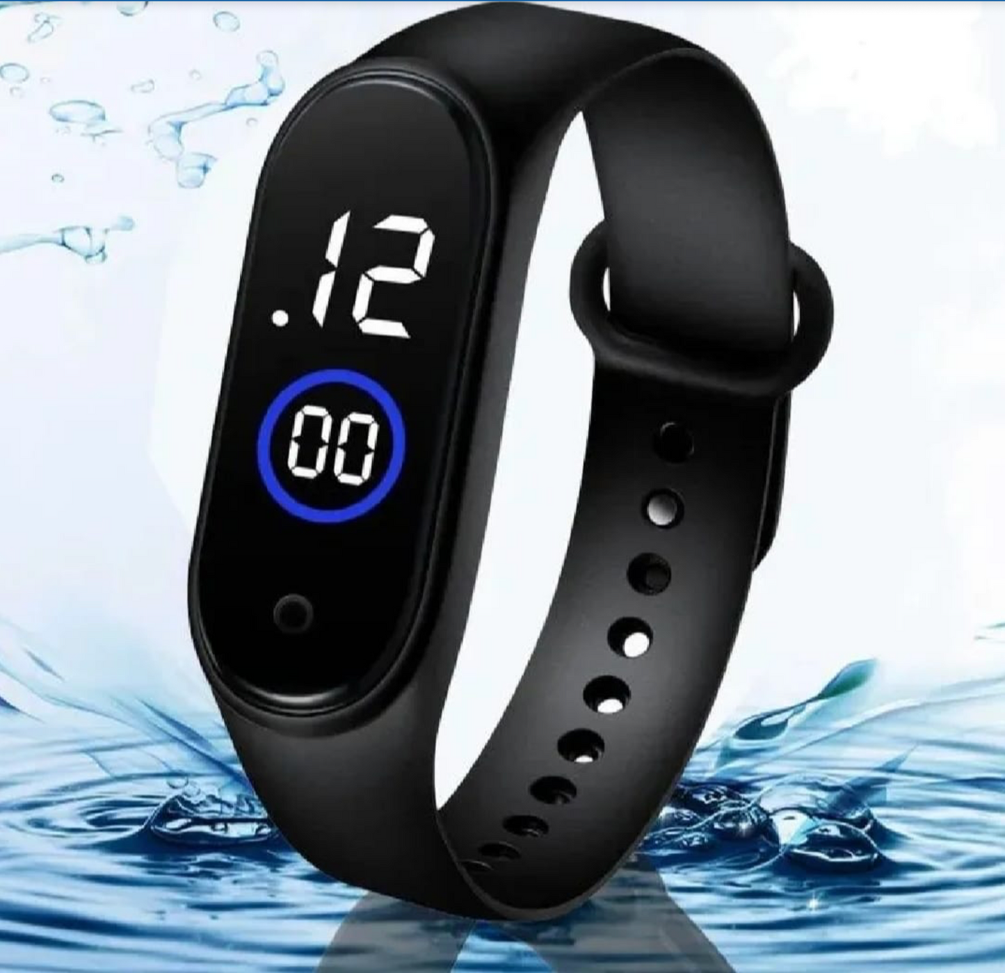 M4 LED Digital Sports Watch Bracelet – Waterproof Touch Display Wristband for Boys & Girls (Random Color)
