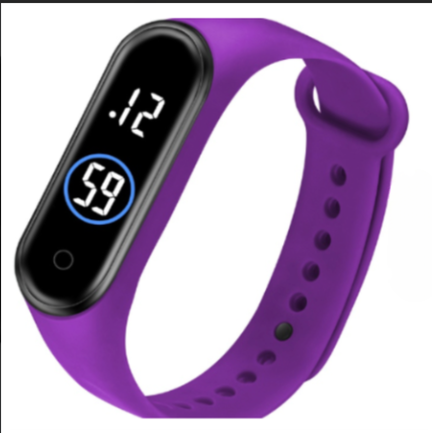 M4 LED Digital Sports Watch Bracelet – Waterproof Touch Display Wristband for Boys & Girls (Random Color)