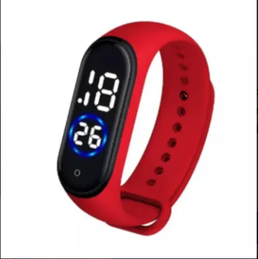 M4 LED Digital Sports Watch Bracelet – Waterproof Touch Display Wristband for Boys & Girls (Random Color)
