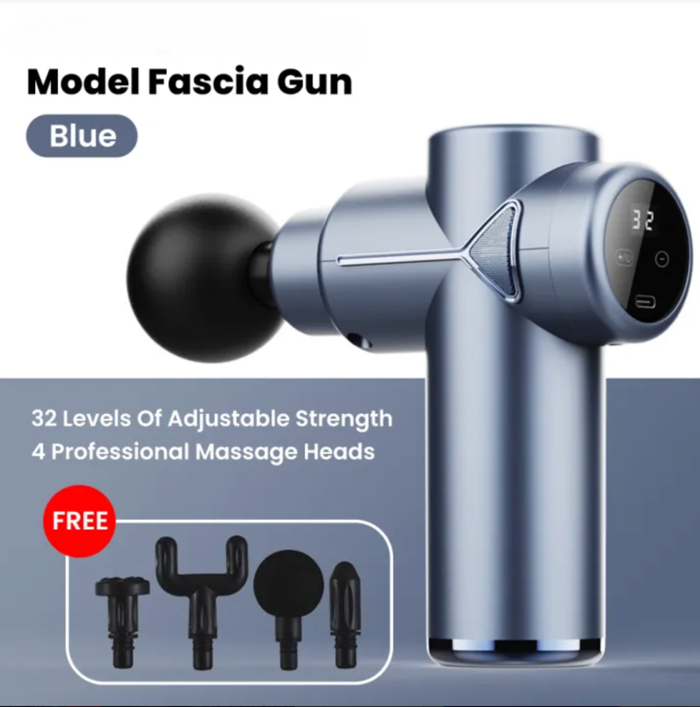 4 in 1 Multi-Function Vibration Massage Gun