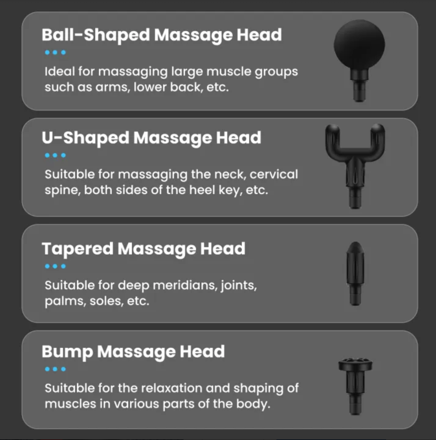 4 in 1 Multi-Function Vibration Massage Gun