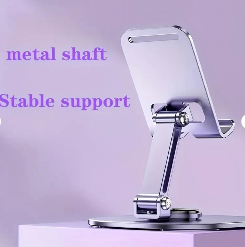 Metal Mobile Holder – 360° Rotatable Stand With Carbon Steel Plate