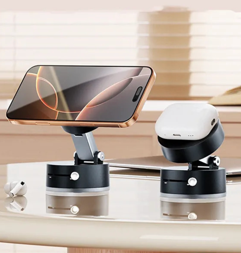 360° Rotating Magnetic Phone Holder – Strong Vacuum Suction Mount for Car, Desk & Tabletop | Universal Magnetic 360 Mount