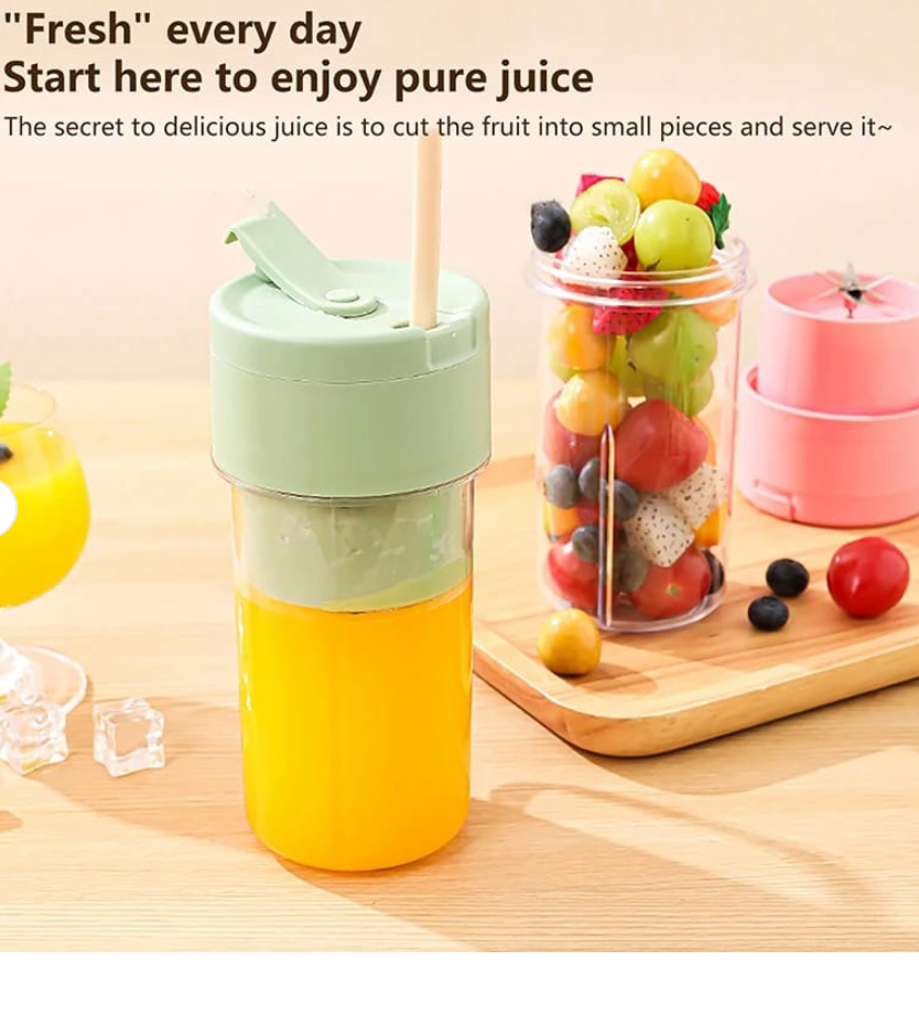 Mason Portable Mini Juicer Blender – Cordless Outdoor Juicing Cup with Straw | Rechargeable Personal Smoothie Maker