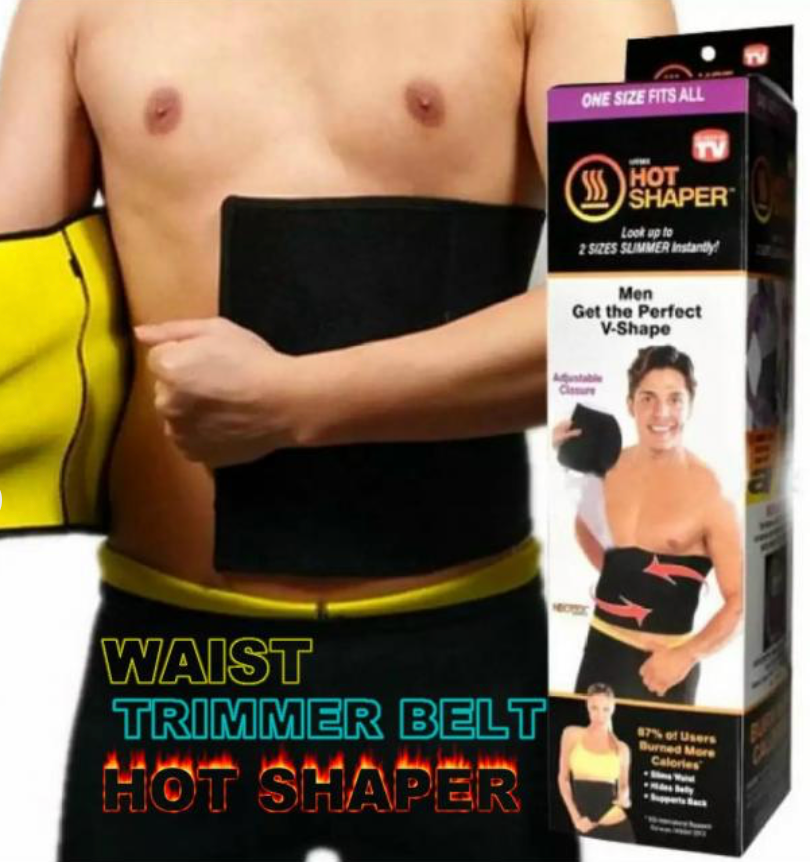 Hot Shaper Slimming Belt – Adjustable Waist Trainer for Men & Women | Helps Burn Belly Fat & Support Core Strength
