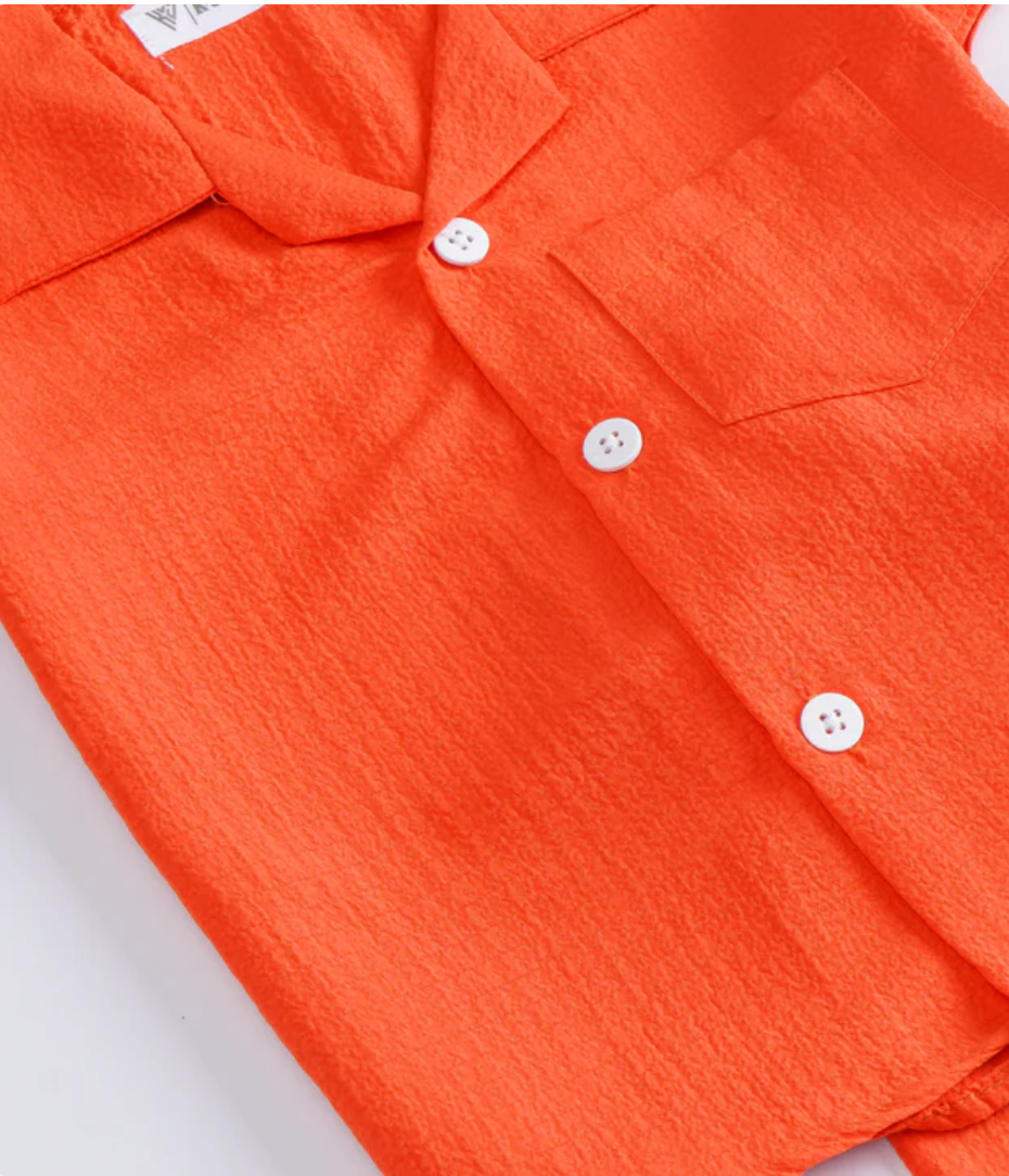 Boys Classic Half Sleeves Woven Suit – Stylish Summer Outfit
