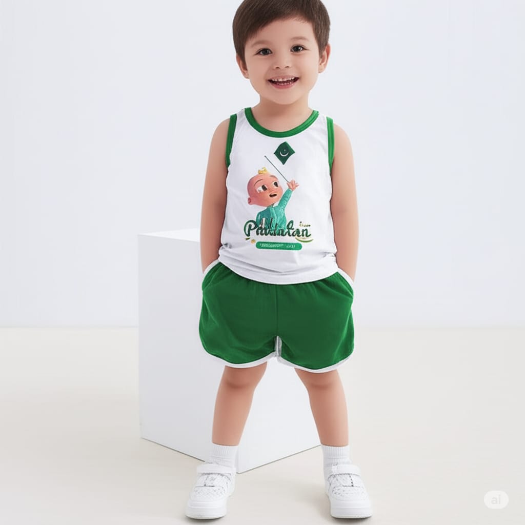 Kids Azadi T-Shirt & Shorts – 14 August Outfit