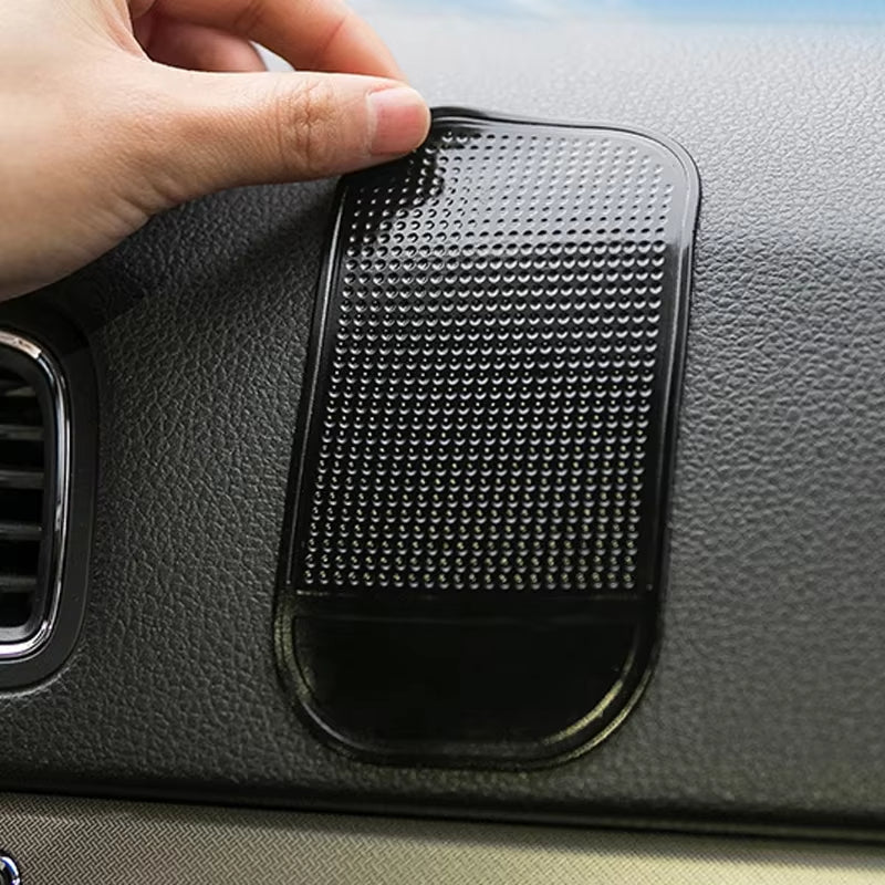 Car Dashboard Sticky Anti-Slip PVC Mat Silicone Anti-Slip Storage Mat Pads Non-Slip Sticky Pad For Phone Key Holder (BLACK)