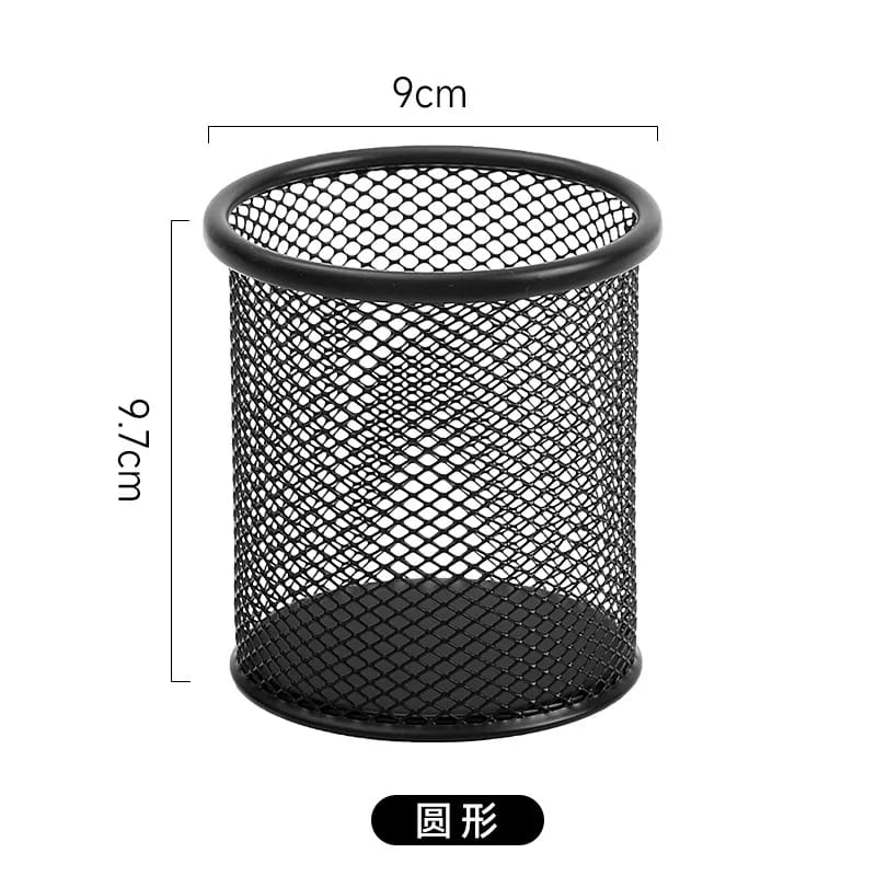 Metal Mesh Pen Holder, Desk Organizer, Pen Pencil Holder, Multifunctional Pen Holder, Office Accessories, Office Metal Desk Accessories, Pen Holder Stand, Metal Mesh Office Desk Organizer, Pen Holder, Office School Home Table Accessories