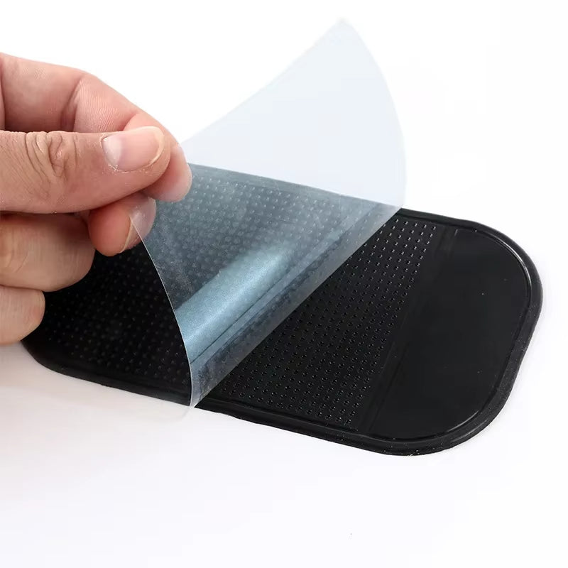 Car Dashboard Sticky Anti-Slip PVC Mat Silicone Anti-Slip Storage Mat Pads Non-Slip Sticky Pad For Phone Key Holder (BLACK)