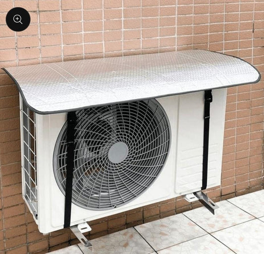 Aluminum foil Ac Outdoor Unit Protector From Heat And Water Proof Air Conditioner Outdoor Protection Cover with Length Adjustable