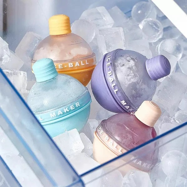 1PCS Silicone Ice Ball Maker Juice Cold Drink Ice Round Hockey Mold Light Bulb Shape Ice Cube Mold Mould Round Cube Tray with Funnel