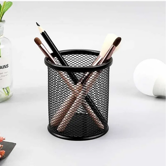 Metal Mesh Pen Holder, Desk Organizer, Pen Pencil Holder, Multifunctional Pen Holder, Office Accessories, Office Metal Desk Accessories, Pen Holder Stand, Metal Mesh Office Desk Organizer, Pen Holder, Office School Home Table Accessories