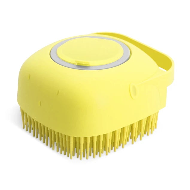 Silicone Bath and Body Shower Brush with Liquid Soap Dispenser | High Quality with Handle