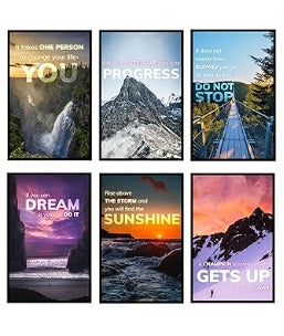 6 Pcs Photo Tile Frame Board Wall Decor | Canvas Art Photo Frames | Easy Peel & Stick Home Decoration