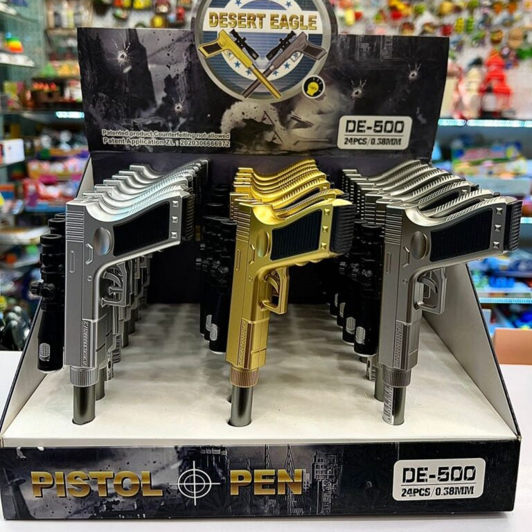 Cute Gun Shape LED Gel Pen | Black Ink Refill | Fun & Creative Stationery For School, Office & Gifts (Random Color)