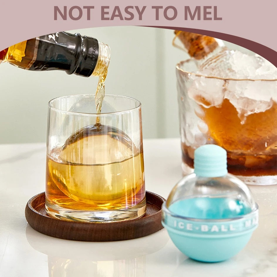 1PCS Silicone Ice Ball Maker Juice Cold Drink Ice Round Hockey Mold Light Bulb Shape Ice Cube Mold Mould Round Cube Tray with Funnel