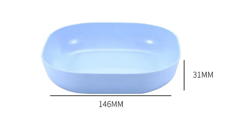 10Pcs Food Grade Plastic Plate with stand Multi-function Creative Spit Bone Dish Household Dish Round Square Elliptical Plate Set Dining Table Garbage Plate