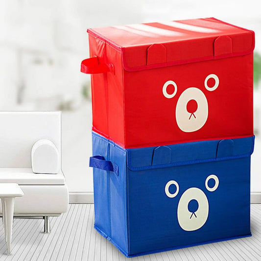 PACK OF 2 PANDA BAGS Panda Design Folding Storage Bins Quilt Basket Kid Toys Organizer Storage Boxes Cabinet Wardrobe Storage Bags