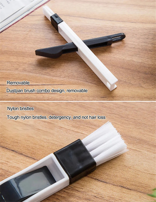 2 in 1 mini Cleaning Accessories For Home Multipurpose Mini Cleaning Brush For Windows , Keyboard , Corner , Basin Etc - 2 In 1 Window Brush - 1 Pc