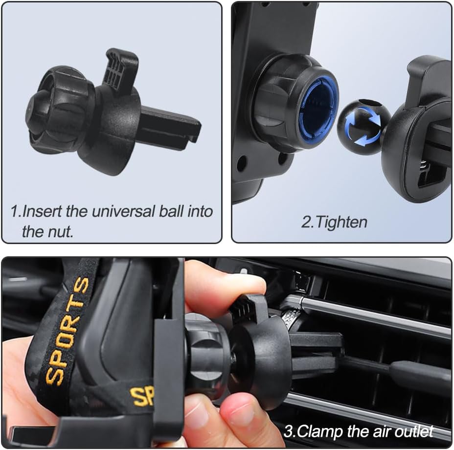 Universal Seat Style Mobile Phone Holder Car, Air Vent Clip Mount Holder Car Racing Outlet SeatHolder Air Design Navigation