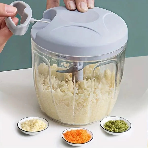 Hand Pulled Multipurpose Chopper & Cutter | Rope Pulled Chopper Multifunctional Meat Grinder, Vegetable Cutter