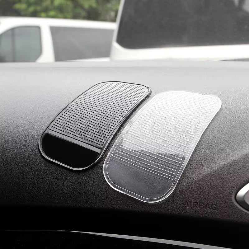 Car Dashboard Sticky Anti-Slip PVC Mat Silicone Anti-Slip Storage Mat Pads Non-Slip Sticky Pad For Phone Key Holder (BLACK)