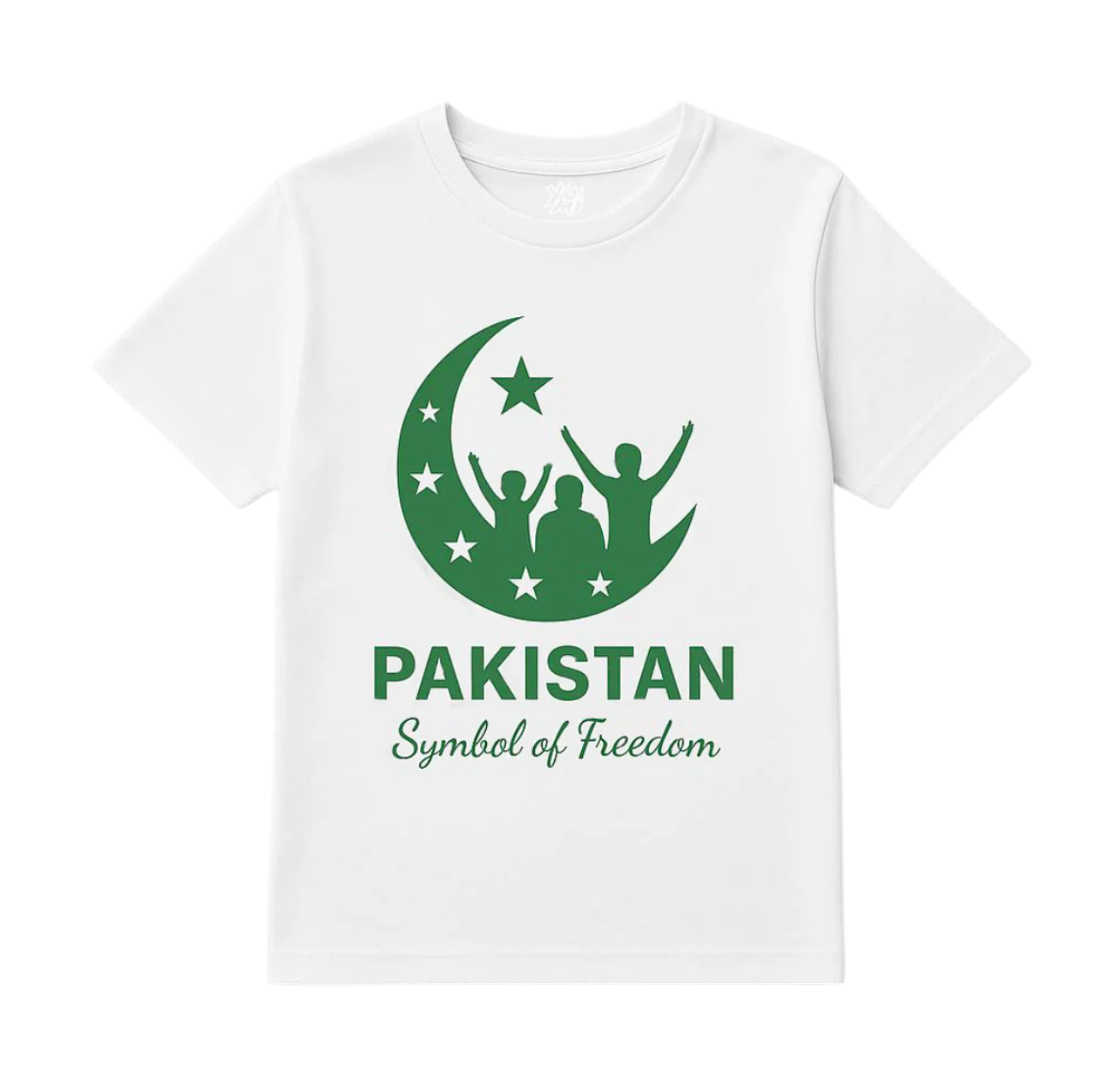 14th August kids dress, Green & White Azadi T-shirt, Independence Day kids clothing, Pakistan day shirt, boys & girls 14th August dress