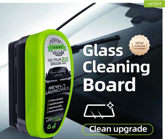 Automotive Oil Film Cleaning Brush, Oil-Free Car Glass Brushes, Upgrade ClearVision Glass Cleaner for Automotive Windows, Clearvision Cars Windshield Cleaner Tool(1SET)