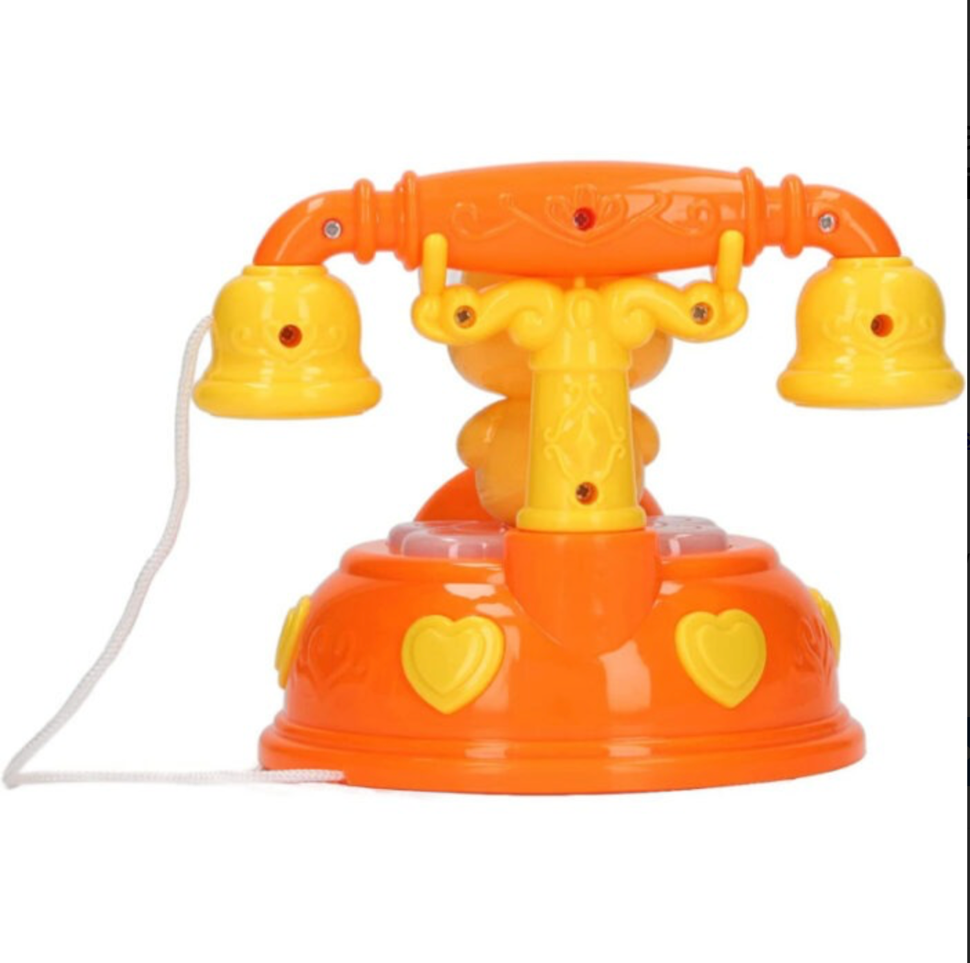 Corded Landline Duck Shape Telephone Toy With Lights & Music For Kids