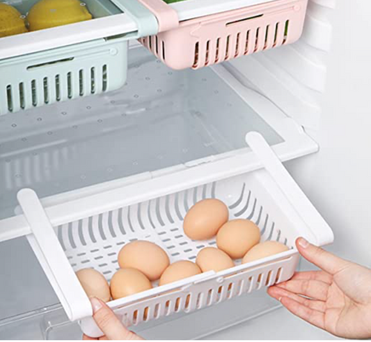 Adjustable Fridge Storage Basket – Stretchable & Space-Saving