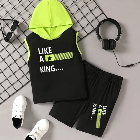 Boys Hood shirt (Like a King) set