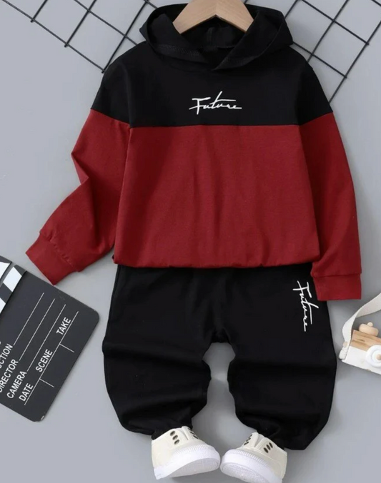 Boys’ “Future” Printed Tracksuit Set – Trendy & Comfy Outfit for Kids